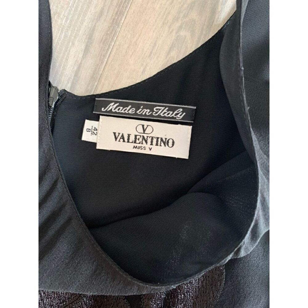 VALENTINO BLACK BEADED DRESS size 8 - Picture 6 of 6